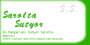 sarolta sutyor business card